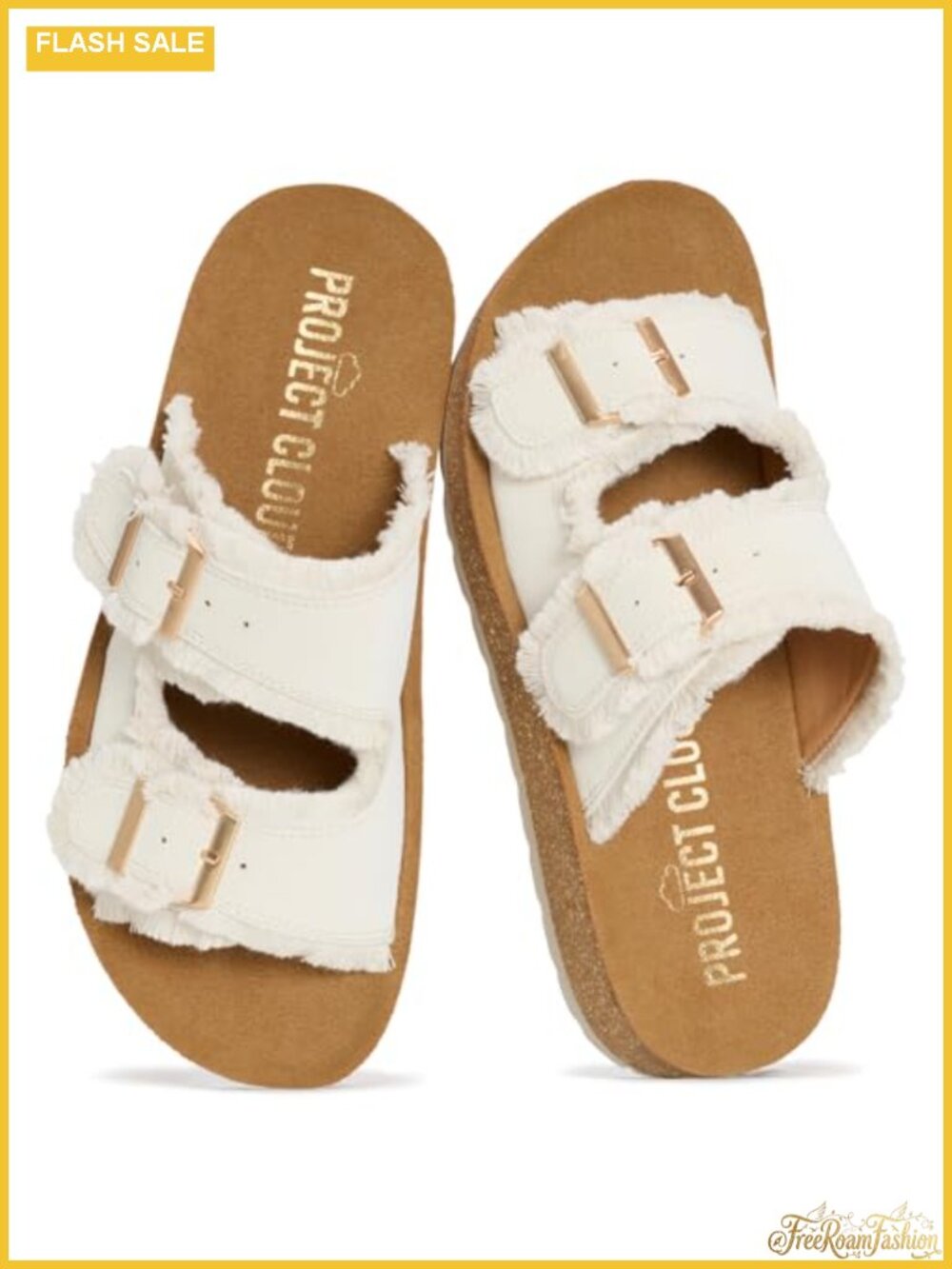 Platform Slide Sandals Adjustable Strap Buckle Open Toe Water Resistant
